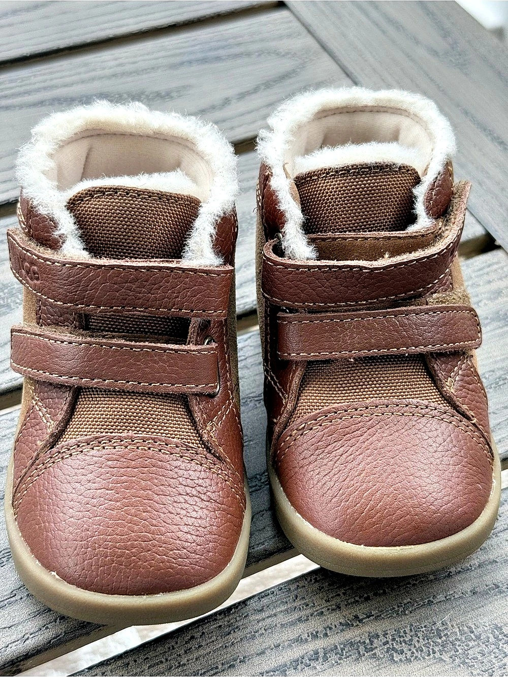 UGG Rennon II Infant/Toddler High-Top Bootie Brown & Cream Size US 4/5